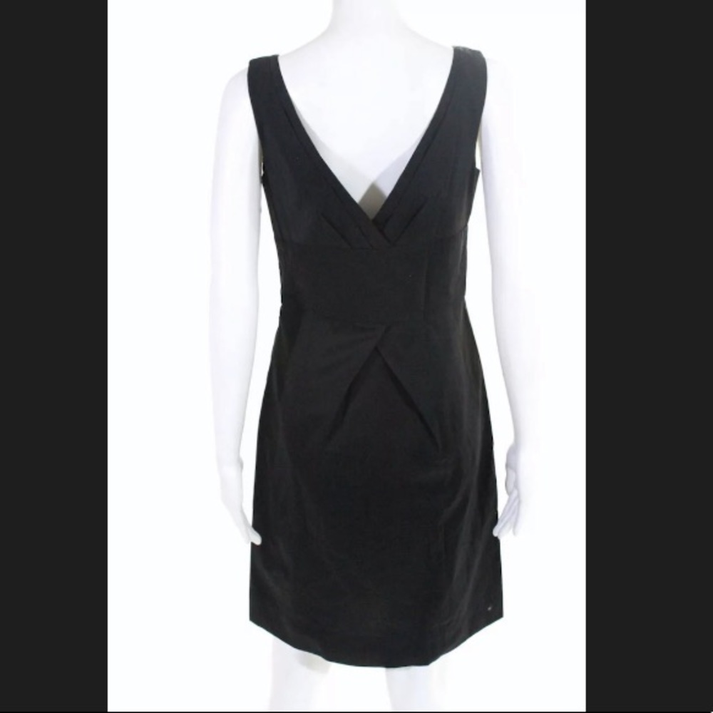 Diane Von Furstenberg Black V-Neck Cocktail Dress - Picture 3 of 7